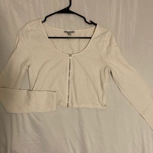 charlotte long sleeve white shirt, size large